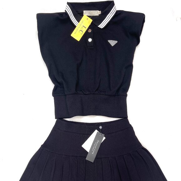 NWT Lizette Collection Polo Top Rhinestone Logo Preppycore Tenniscore Y2K - Picture 16 of 16